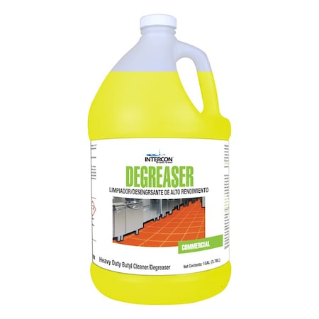 Intercon Chemical Degreaser, 1 gal Liquid, Clear Fluorescent Green, 4 PK FICCB-HD-04X1-H700